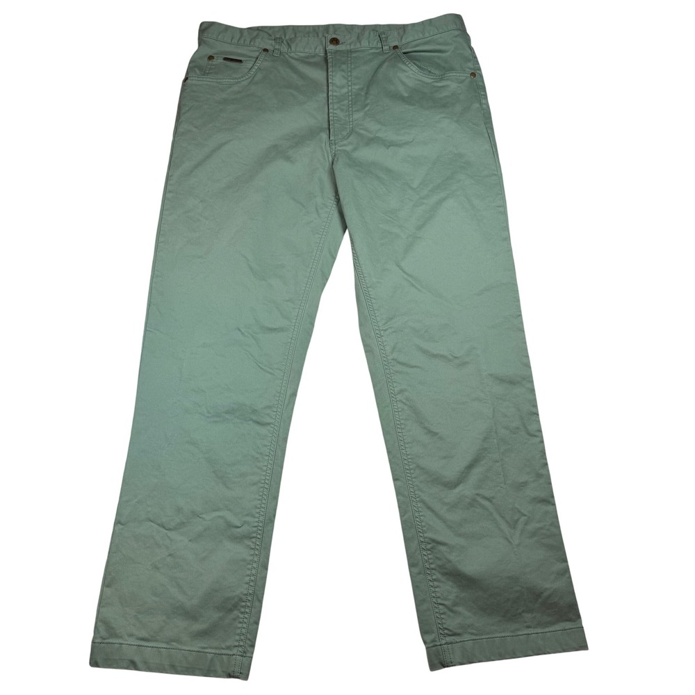 Peter Christian Mens Sage Green Cotton‎ Stretch Chino Pants 38x30 MT 33